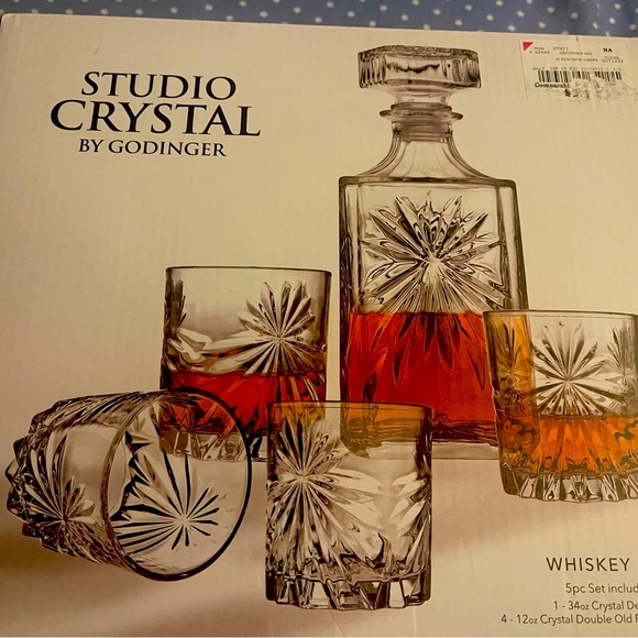 Studio Crystal By Goldiger Whiskey Set - Picture 1 of 1